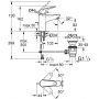 Bateria umywalkowa stojąca chrom 24316001 Grohe Swift zdj.2