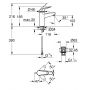 Bateria umywalkowa stojąca starlight chrome 24327001 Grohe Swift zdj.2