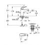 Bateria umywalkowa stojąca starlight chrome 24329001 Grohe Swift zdj.2