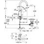 Bateria umywalkowa stojąca starlight chrome 24330001 Grohe Swift zdj.2