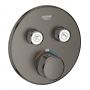 Bateria wannowo-prysznicowa podtynkowa termostatyczna brushed hard graphite 29119AL0 Grohe Grohtherm SmartControl zdj.1