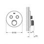 Bateria wannowo-prysznicowa podtynkowa termostatyczna brushed hard graphite 29119AL0 Grohe Grohtherm SmartControl zdj.2