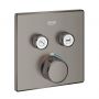 Bateria wannowo-prysznicowa podtynkowa z termostatem brushed hard graphite 29124AL0 Grohe Grohtherm SmartControl zdj.1
