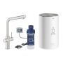 Bateria kuchenna z bojlerem stojąca stal 30327DC1 Grohe Red zdj.1
