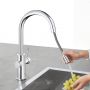Bateria kuchenna z filtrem stojąca starlight chrome 31541000 Grohe Blue zdj.12