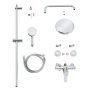 Zestaw prysznicowy ścienny z deszczownicą starlight chrome 26224001 Grohe Tempesta zdj.3