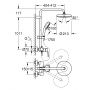 Zestaw prysznicowy ścienny z deszczownicą starlight chrome 26224001 Grohe Tempesta zdj.2