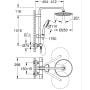 Zestaw prysznicowy ścienny termostatyczny z deszczownicą brushed cool sunrise 26677GN1 Grohe Vitalio Start Shower System zdj.2