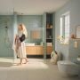 Zestaw prysznicowy ścienny termostatyczny z deszczownicą brushed cool sunrise 26677GN1 Grohe Vitalio Start Shower System zdj.9