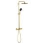 Zestaw prysznicowy ścienny termostatyczny z deszczownicą brushed cool sunrise 26677GN1 Grohe Vitalio Start Shower System zdj.1