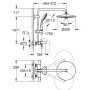 Zestaw wannowo-prysznicowy ścienny termostatyczny z deszczownicą chrom 27475001 Grohe Euphoria zdj.2