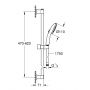 Zestaw prysznicowy ścienny starlight chrome 2794810E Grohe Vitalio Start zdj.2