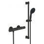 Zestaw prysznicowy ścienny termostatyczny czarny 345972431 Grohe Precision Start zdj.1