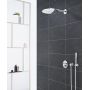 Zestaw prysznicowy podtynkowy termostatyczny z deszczownicą starlight chrome 34705000 Grohe Grohtherm SmartControl zdj.3