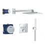 Zestaw prysznicowy podtynkowy termostatyczny z deszczownicą chrom 34706000 Grohe Grohtherm SmartControl zdj.1