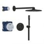 Zestaw wannowo-prysznicowy podtynkowy termostatyczny z deszczownicą czarny 348742430 Grohe Precision Smartcontrol zdj.1