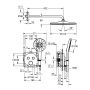 Zestaw prysznicowy podtynkowy termostatyczny z deszczownicą chrom 34877000 Grohe Precision Smartcontrol zdj.2