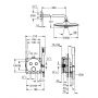 Zestaw prysznicowy podtynkowy termostatyczny z deszczownicą chrom 34878000 Grohe Precision Smartcontrol zdj.2