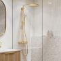 Zestaw prysznicowy ścienny termostatyczny z deszczownicą brushed cool sunrise 26507GN0 Grohe Euphoria zdj.4