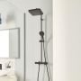 Zestaw prysznicowy ścienny termostatyczny z deszczownicą czarny 266962431 Grohe Vitalio Comfort zdj.10