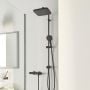 Zestaw prysznicowy ścienny z deszczownicą czarny 266982431 Grohe Vitalio Comfort zdj.7