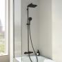 Zestaw wannowo-prysznicowy ścienny termostatyczny z deszczownicą czarny 269842431 Grohe Vitalio Comfort zdj.6