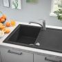 Zlewozmywak granitowy 78x50 cm czarny 31639AP0 Grohe K400 zdj.5
