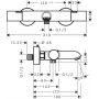 Bateria wannowo-prysznicowa ścienna termostatyczna czarna 13325670 Hansgrohe Ecostat Fine zdj.2