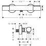 Bateria prysznicowa ścienna termostatyczna czarna 13346670 Hansgrohe Ecostat Element zdj.2