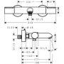 Bateria wannowo-prysznicowa ścienna termostatyczna chrom 13347000 Hansgrohe Ecostat Element zdj.2