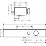 Bateria prysznicowa ścienna z termostatem chrom-czarna 24360340 Hansgrohe ShowerTablet Select zdj.2