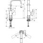 Bateria umywalkowa stojąca czarna 32511340 Hansgrohe Metropol zdj.2