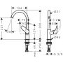 Hansgrohe Logis bateria umywalkowa stojąca czarny mat 71131670 zdj.2