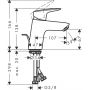 Hansgrohe Logis bateria umywalkowa stojąca czarny mat 71170670 zdj.2