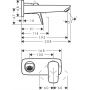 Hansgrohe Logis 71220670 bateria umywalkowa podtynkowa czarny zdj.2