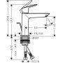 Hansgrohe Logis bateria umywalkowa stojąca czarny mat 71251670 zdj.2