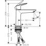 Hansgrohe Logis bateria umywalkowa stojąca czarny mat 71252670 zdj.2