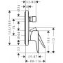 Bateria prysznicowa podtynkowa czarna 71474340 Hansgrohe Talis E zdj.2