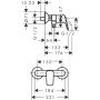 Bateria prysznicowa ścienna czarna 71601670 Hansgrohe Logis zdj.2
