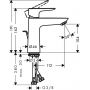 Bateria umywalkowa stojąca czarna 71713340 Hansgrohe Talis E zdj.2