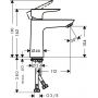 Bateria umywalkowa stojąca czarna 71714340 Hansgrohe Talis E zdj.2
