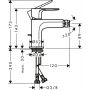 Bateria bidetowa stojąca czarna 72212670 Hansgrohe Rebris S zdj.2