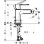 Bateria bidetowa stojąca czarna 72213670 Hansgrohe Rebris E zdj.2