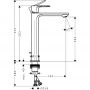 Bateria umywalkowa stojąca czarna 72580670 Hansgrohe Rebris S zdj.2
