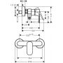 Bateria prysznicowa ścienna czarna 72640670 Hansgrohe Rebris S zdj.2