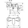 Bateria prysznicowa ścienna chrom 72643000 Hansgrohe Rebris S zdj.2