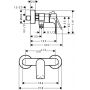 Bateria prysznicowa ścienna czarna 72650670 Hansgrohe Rebris E zdj.2