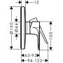 Bateria prysznicowa podtynkowa czarna 72667670 Hansgrohe Rebris S zdj.2