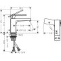 Bateria umywalkowa stojąca czarna 73001340 Hansgrohe Tecturis E zdj.2