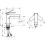 Bateria umywalkowa stojąca czarna 73011340 Hansgrohe Tecturis E zdj.2